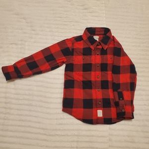 Carter's plaid flannel long sleeve button down 4/5